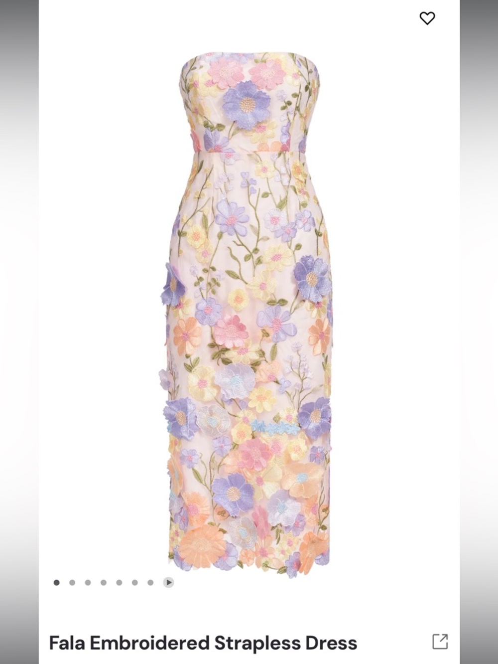 Bella Barnett Midi Strapless Flora Dress